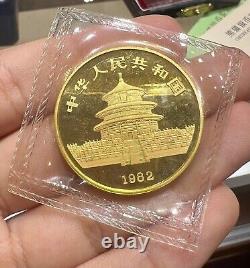 1982 China 1 oz. 999 Gold Panda Mint Sealed Gem BU First Year Key Date