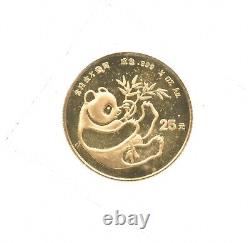 1984 China 25 Yuan Gold Panda Proof Sealed 1/4 Oz 4602