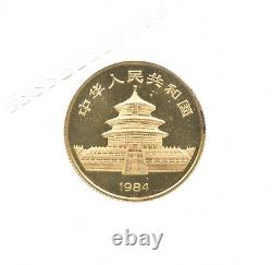 1984 China 25 Yuan Gold Panda Proof Sealed 1/4 Oz 4602
