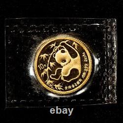1985 10 Yuan China 1/10 oz Gold Panda Coin Sealed OMP SKU-G3308