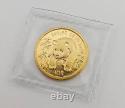 1986 China Gold Panda 1/10oz Gem Bu Sealed Chinese Coin