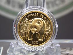 1986 China Panda 1/10oz. 999 Fine GOLD Chinese Bullion Coin with Capsule ECC&C Inc
