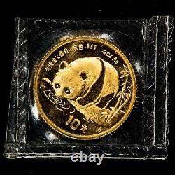 1987-S 10 Yuan China 1/10 oz Gold Panda Coin Sealed OMP SKU-G3309