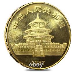 1987 S 1 oz Chinese Gold Panda 100 Yuan BU (Sealed)