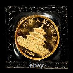 1988 10 Yuan China 1/10 oz Gold Panda Coin Sealed OMP SKU-G3310