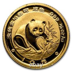 1988 China 5-Coin Gold Panda Proof Set (withBox & COA) Dmg Capsules