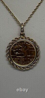 1989 China 10 Yuan 1/10 Oz. 999 Gold Panda Coin