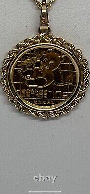 1989 China 10 Yuan 1/10 Oz. 999 Gold Panda Coin