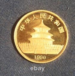 1990 1/4 Oz Gold Chinese Panda 25 Yuan Lot 310938