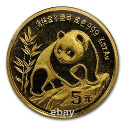 1990 China 1/20 oz Gold Panda Small Date BU (Sealed)
