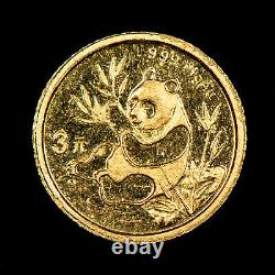 1991 3 Yuan China 1 Gram Gold Panda Coin SKU-G3296