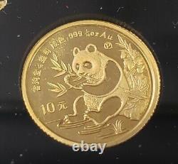 1991 China Mint Collectors Edition Gold and Silver Panda Proof Coin Set G3053