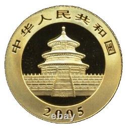 1/4oz 100 Yuan China 2005 Panda Gold Coin in Capsule, P0534