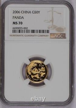 2006 Gold Panda 1/10 oz. 50 Yuan NGC MS70