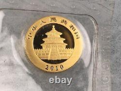 2010 China Panda 1/10 oz Gold 50Y Uncirculated Coin Mint Sealed