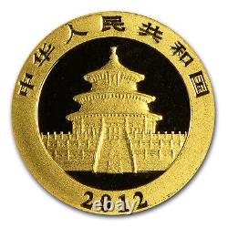 2012 China 1/20 oz Gold Panda BU (Sealed)