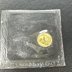 2016 China 1 Gram 999 Fine Gold Panda 10 Yuan Coin Gem Brilliant UNC MINT SEALED