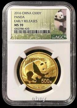 2016 Gold China G500Y Panda MS70 Early Release