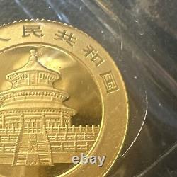 2018 50 Yuan Gold Chinese Panda 3 gram. 999 BU Mint Sealed
