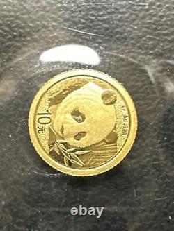 2018 China 1 Gram 999 Fine Gold Panda 10 Yuan Coin Gem Brilliant UNC MINT SEALED