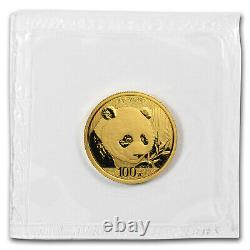 2018 China 8 gram Gold Panda BU (Sealed) SKU#152622