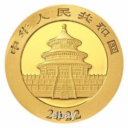 2022 China 15-g Gold Panda ¥200 Coin GEM BU Brilliant Uncirculated