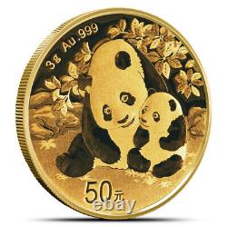 2024 3 Gram Chinese Gold Panda Coin (BU)