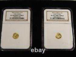 2 x 2007 China 15 Yuan Miniature Gold Panda Commems 1993 & 2006 NGC PF70 UCAM