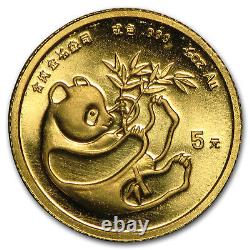 China 1/20 oz Gold Panda BU (Random Year, Not Sealed) SKU #26852