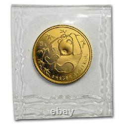 China 1/20 oz Gold Panda BU (Random Year, Sealed)