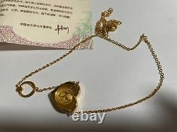 China 2021 gold panda coin with Pendant necklace, made by China gold coin Inc
