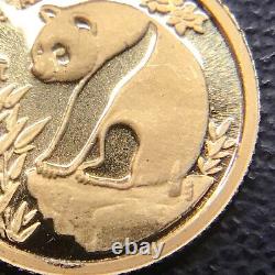GEM BU+ 1993 China 5 Yuan 1/20 oz Gold Panda Coin Large Date GEM BU UNC MS