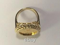 Without Stone China Panda COIN Engagement Fancy Gift Ring 14k Yellow Gold Plated